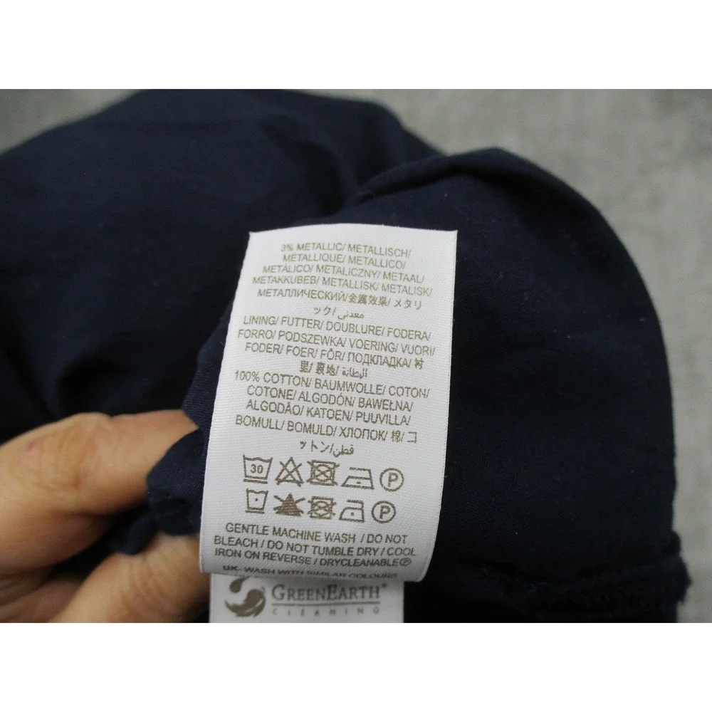 Boden Skirt Womens 10 Maxi Navy Gold Stripe Tiered Broomstick Lined Pull On Boho - Picture 8 of 10